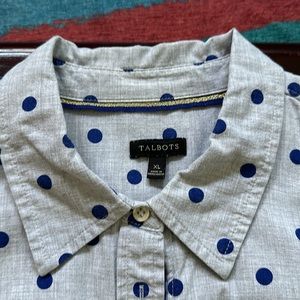 Talbots shirt with contrasting ribbon placket